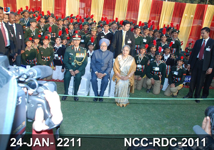 Our Cadet INDHU with PM during RDC Camp
